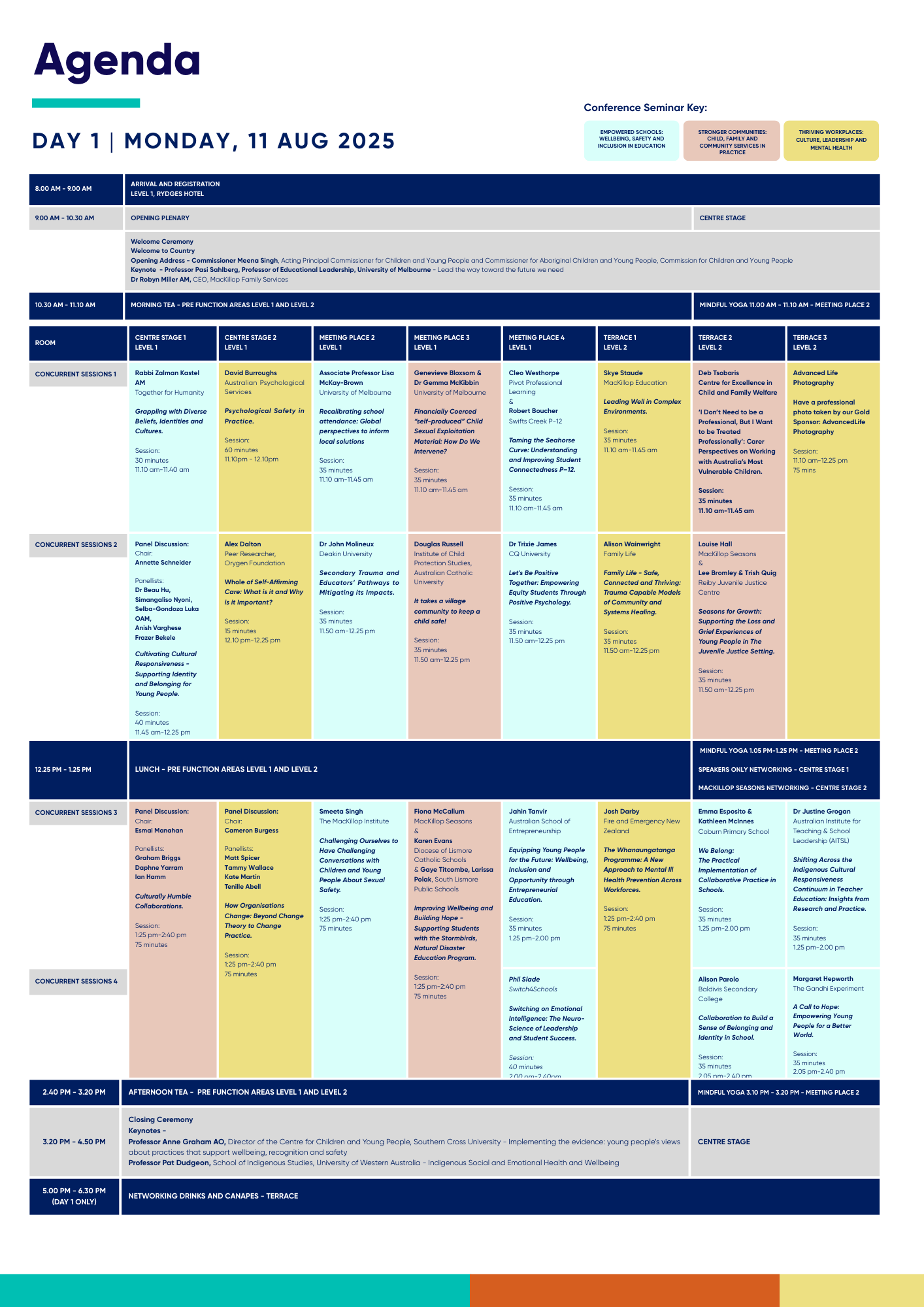 Conference Agenda Day 1
